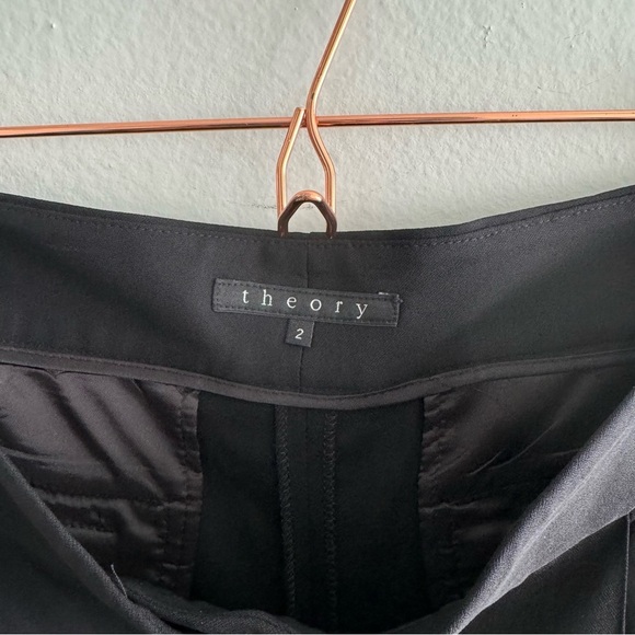 Theory Rianon Habitat Black Trouser Pant Size 3 - Picture 6 of 9
